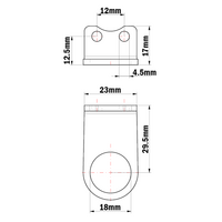 66-218-1 MODULAR SOLUTIONS ALUMINUM BRACKET 18MM SENSOR HOLDING
